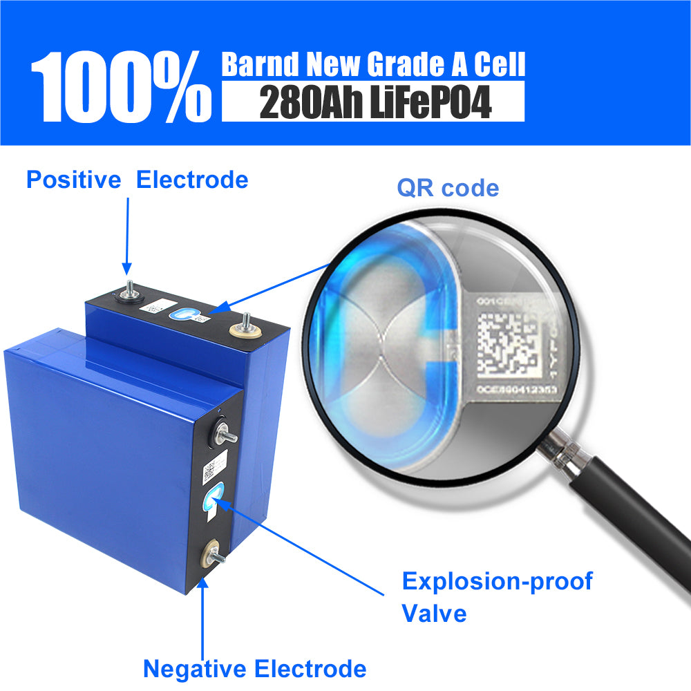 EU Stock CATL 280Ah LiFePO4 Battery Grade A+ Rechargeable Cell 6000+ Cycle Life For Home Energy Storage,RV, EV
