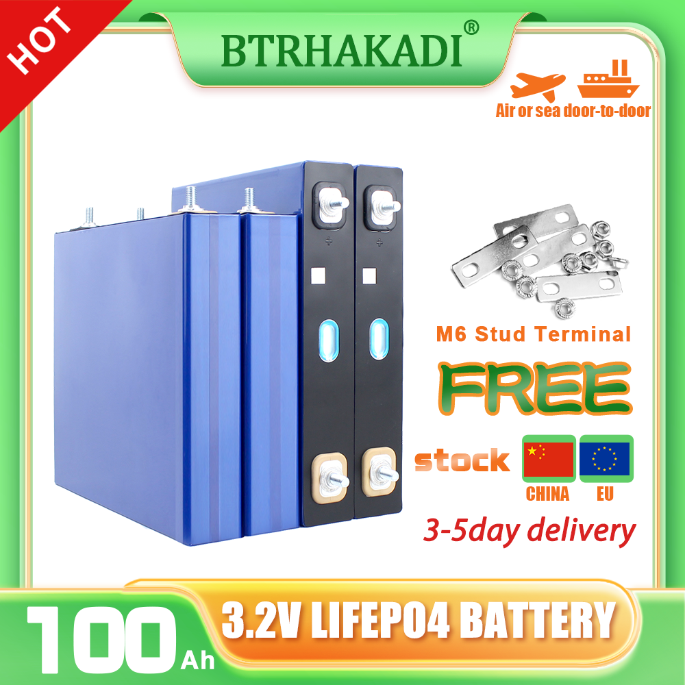 EU STOCK! Lifepo4 CATL 3.2.V 100Ah Grade A Batteries Rechargeable Battery For Golf carts RV EV 12V 24V 48V 72V Battery Pack