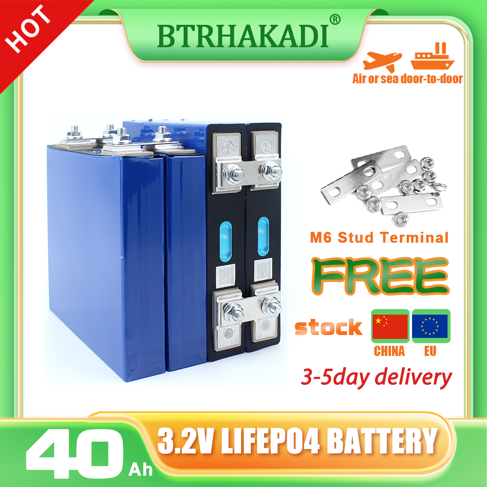 EU STOCK ! Brand New Lishen 3.2V 40Ah Lifepo4 Battery 5000+Cycle life Rechargeable for RV EV Scooter Solar System DIY Battery Pack