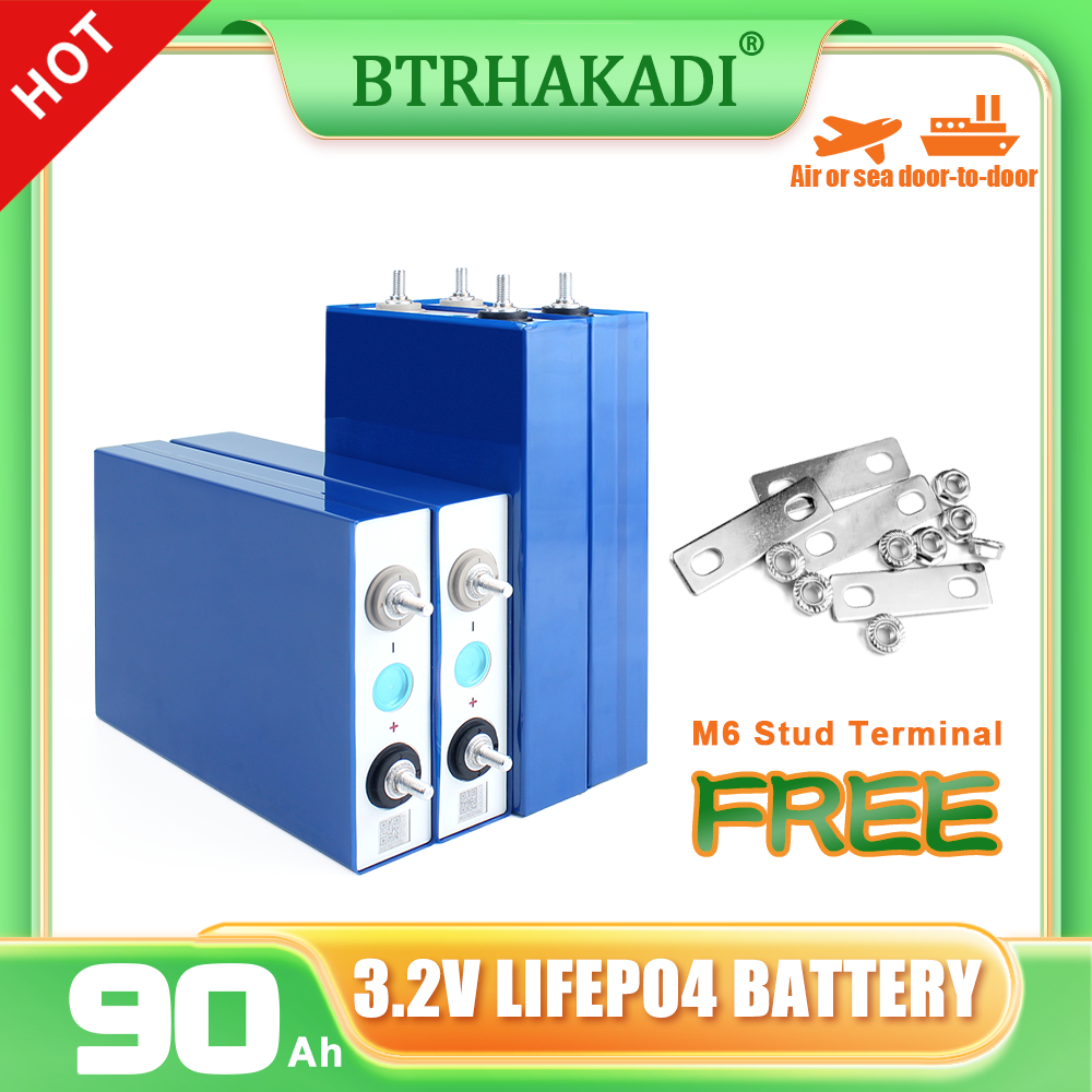 EVE 3.2V 90Ah LF90 LiFePO4 Battery Cell 6000+Cycle life Rechargeable For DIY Solar Energy Storage Battery Pack for partable power station boat