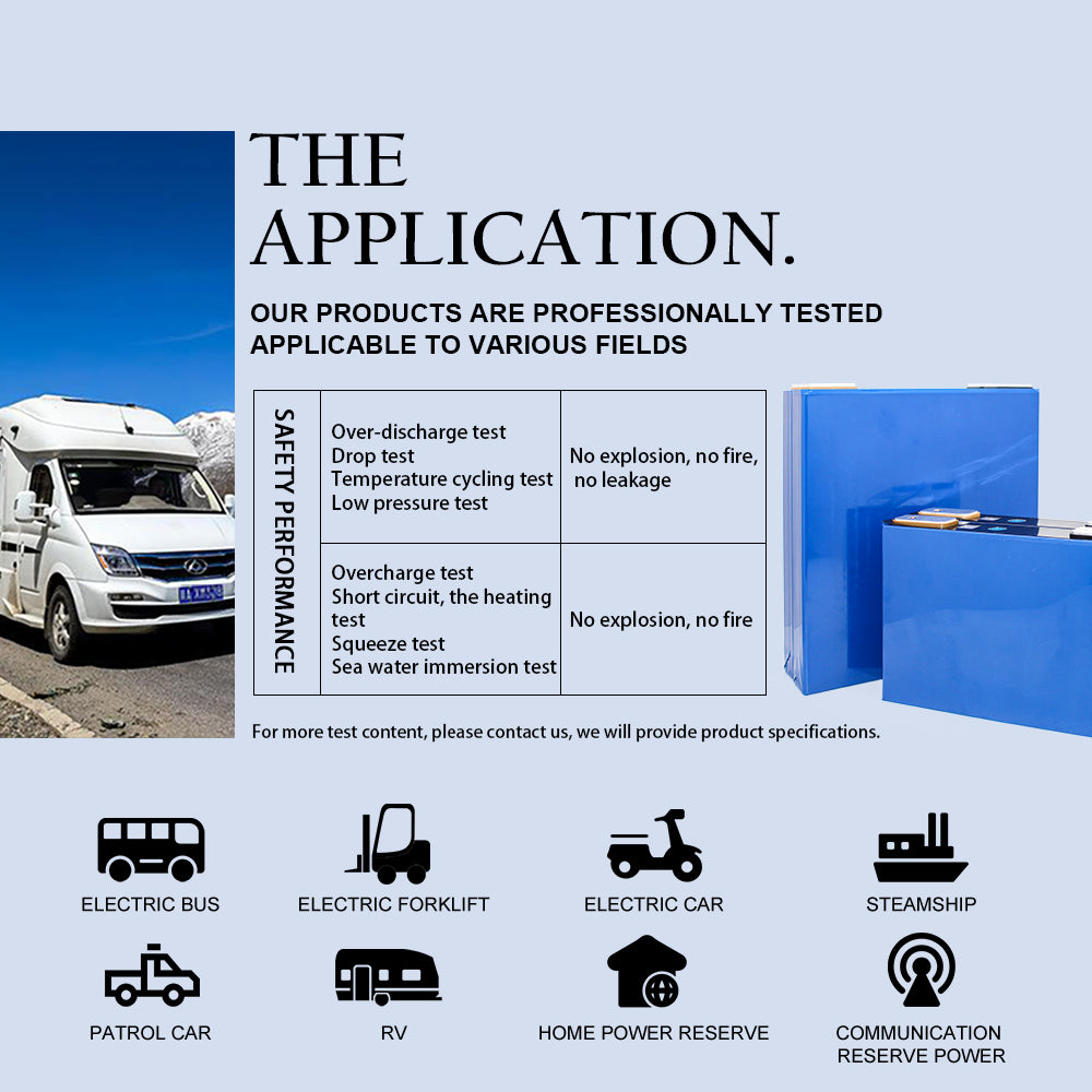 GUOXUAN 3.2V 100Ah-105Ah Grade A LiFePO4 Battery 3000+Cycle life Rechargeable Cells For Solar Energy Storage RV EV Boat