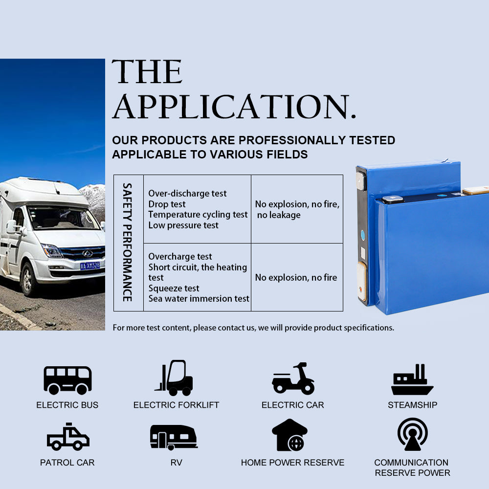 GUOXUAN 3.2V 50Ah-52Ah Lifepo4 Battery Brand New Grade A Cell For Solar Energy Storage RV EV Boat DIY 12V 24V 48V Battery