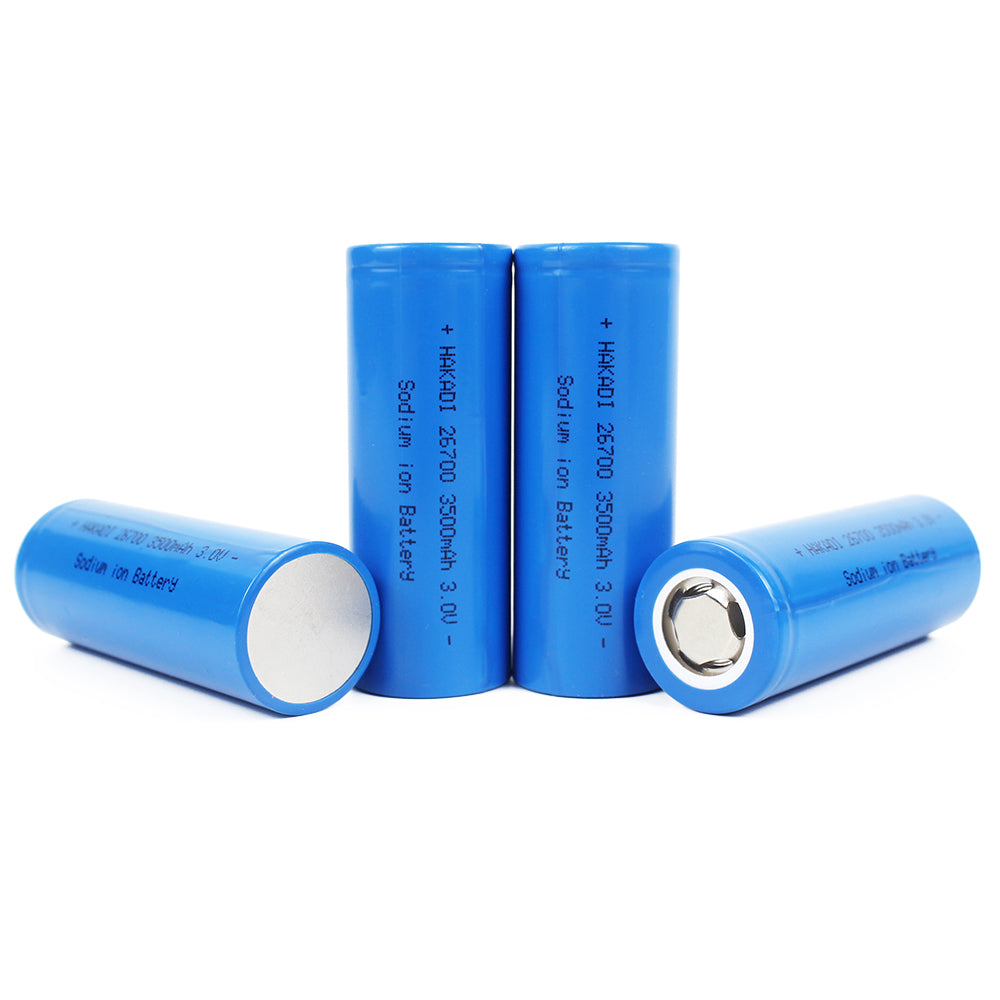 HAKADI Sodium-ion Battery 26700 3V 3500mAh SIB Rechargeable NA Cell Cycle Life 3000+ For E-bike Power Tools