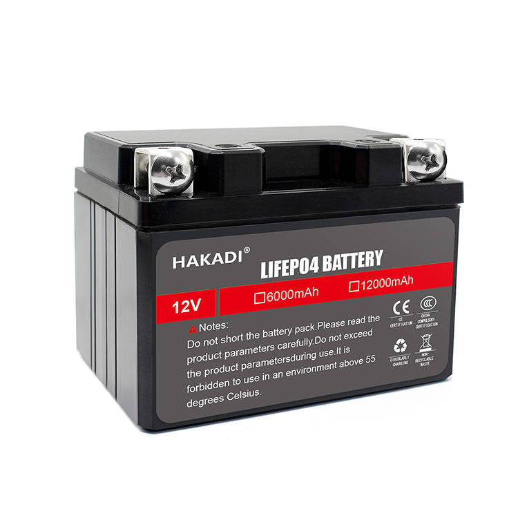 RU STOCK HKD-12V 6Ah Build-in normal BMS HAKADI Rechargeable LiFePO4 12V 6Ah Deep Cycle Battery Pack For Kid's Car Solar System Scooter