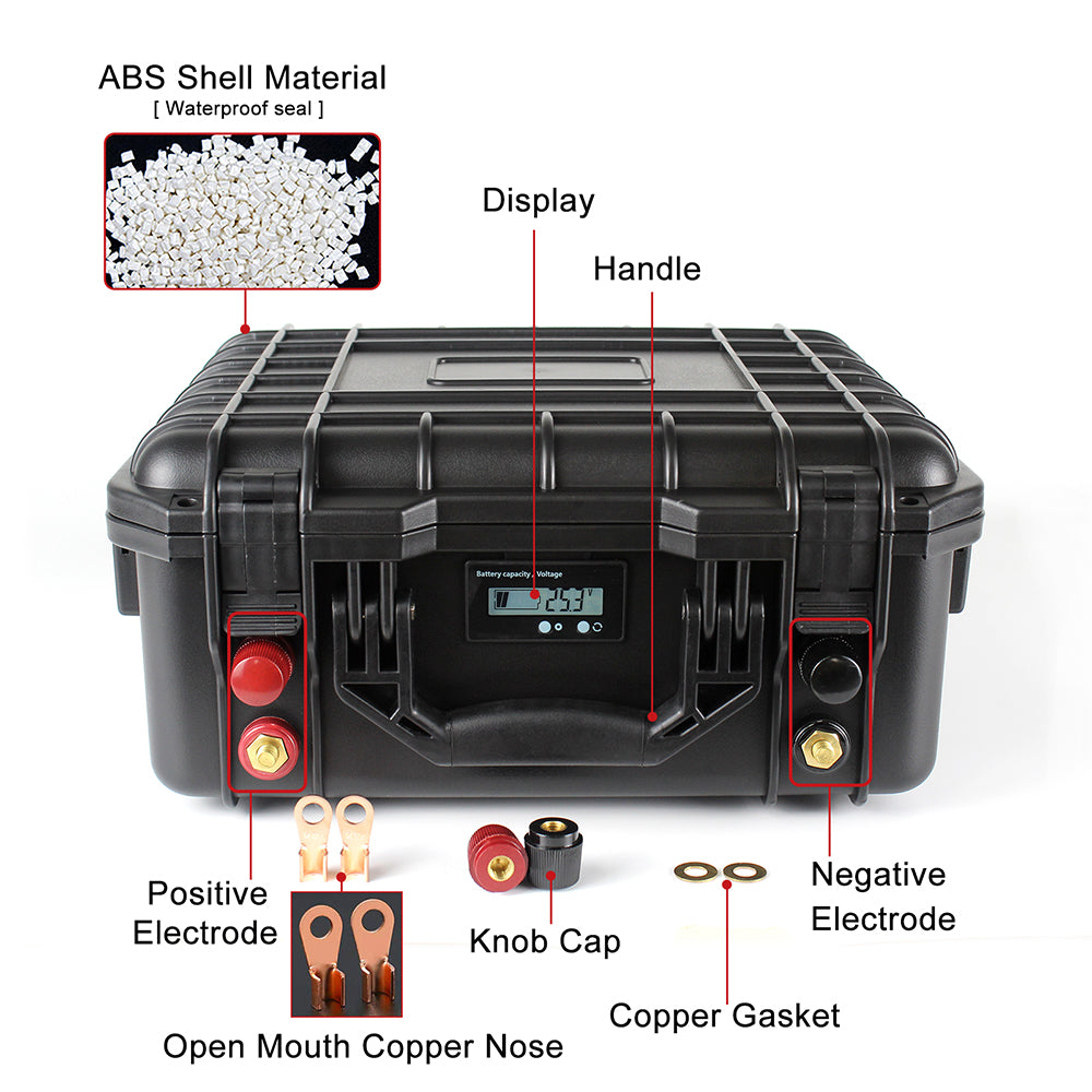 HAKADI 24V100Ah Lifepo4 Deep Cycle Battery Pack In Stock For Solar Energy Storage RV EV Golf cart Boat Power Supply Support OEM