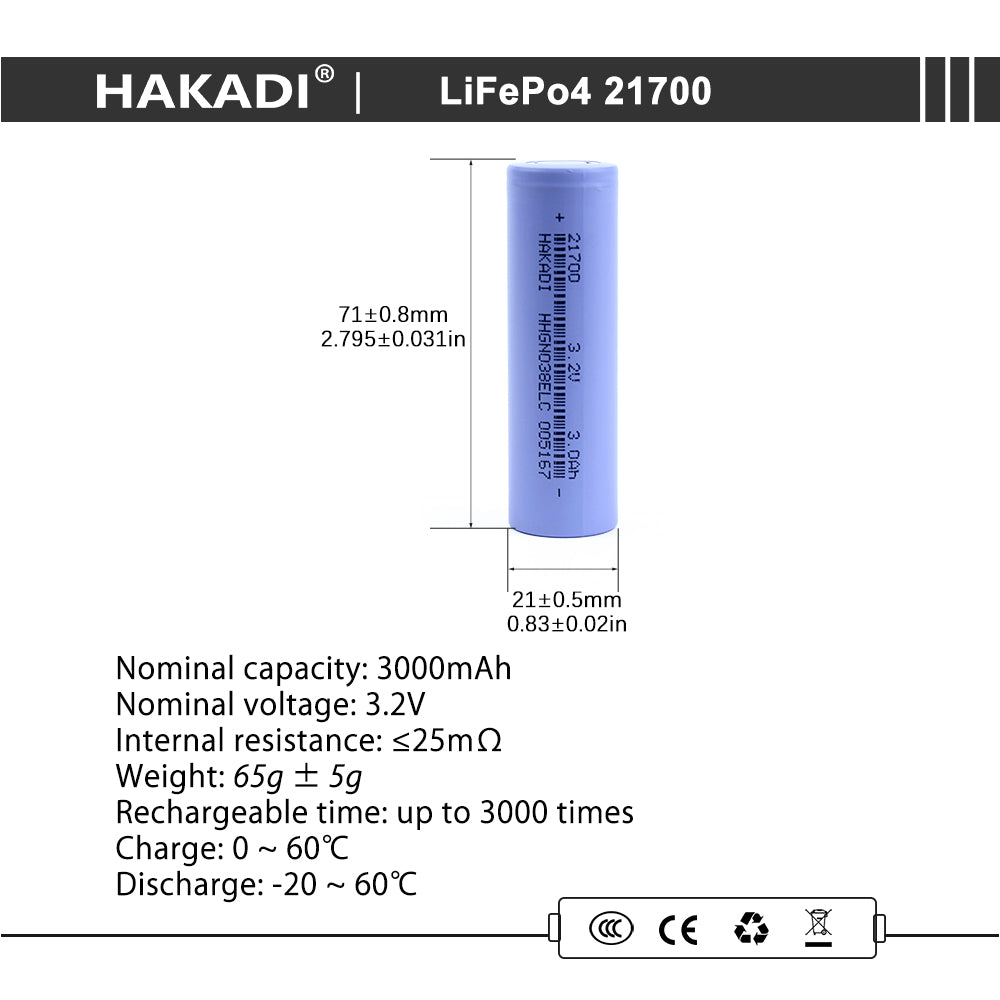 21700 Lifepo4 3.2V 3000mah LFP Rechargeable Battery cell For DIY 12V Battery Pack Flashlight remote control toy mini fan
