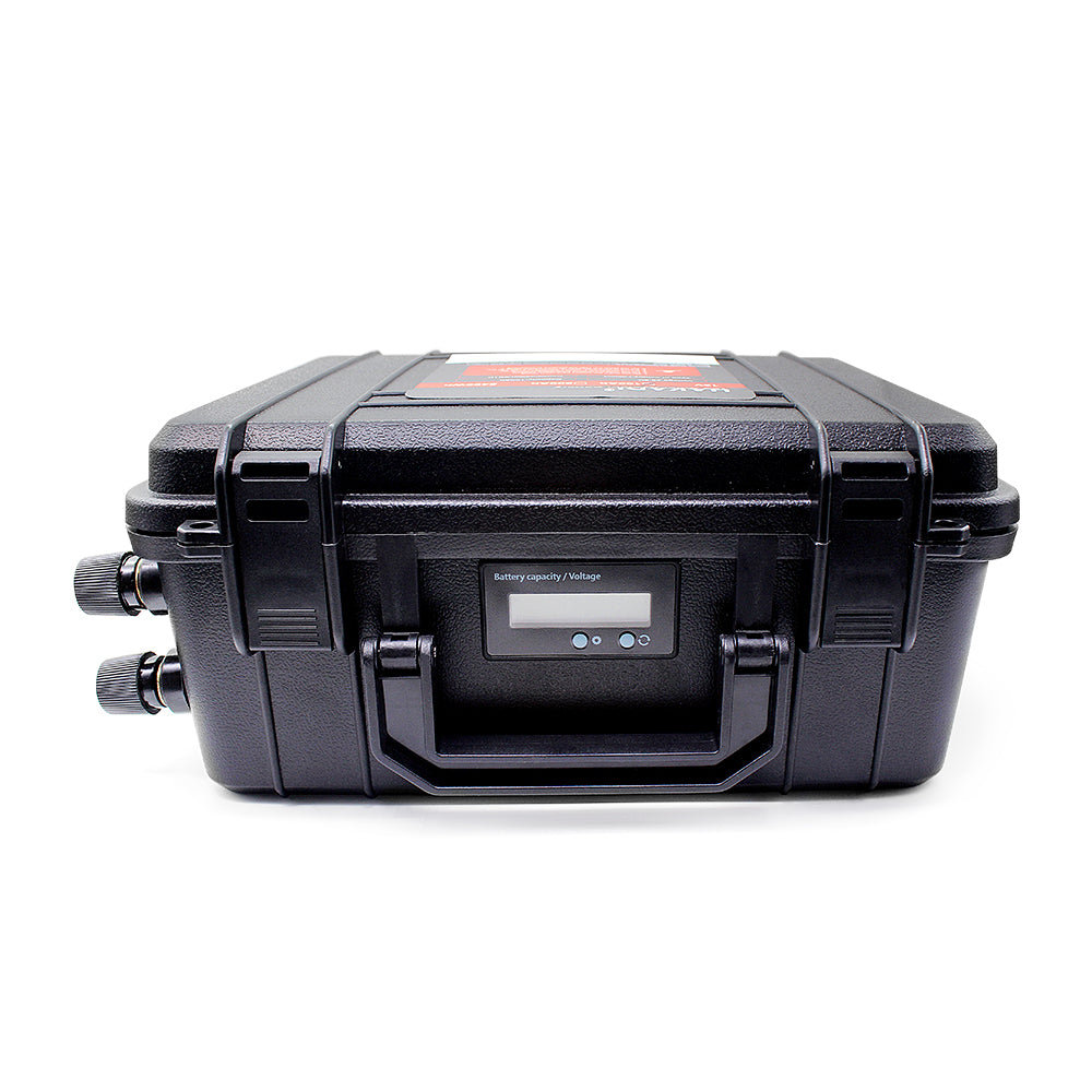 HAKADI 12V 100Ah Lifepo4 Rechargeable Battery Pack Build in BMS With 14.6V 10A Charger For Boat RV Fish Finder