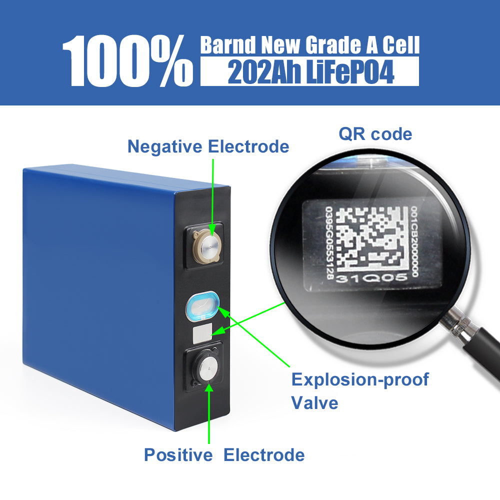 Lifepo4 CATL 3.2V 200-202Ah Grade A Battery 6000+ Cycle Life Rechargeable Cells For Solar Energy Storage RV EV