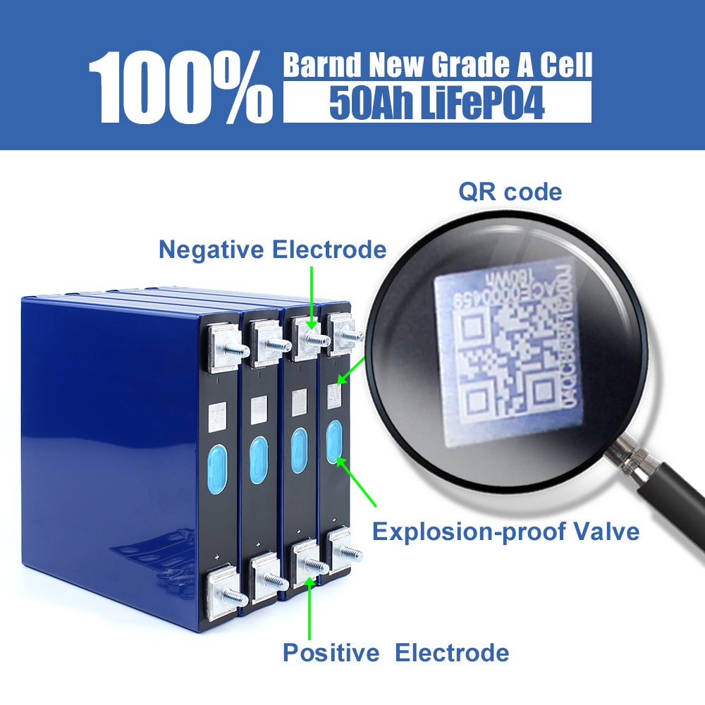 EVE LF50F LiFePO4 50Ah Battery Cycle life 6000+ Rechargeable Cell For DIY 12V 24V 48V Energy Sotrage Battery Pack