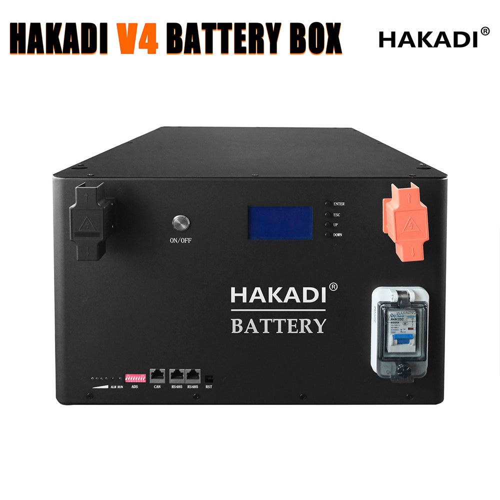 EU STOCK HAKADI 48V-51.2V 16S DIY Battery BOX For LiFePO4 280Ah/302Ah Cell With Bluetooth 200A Seplos BMS