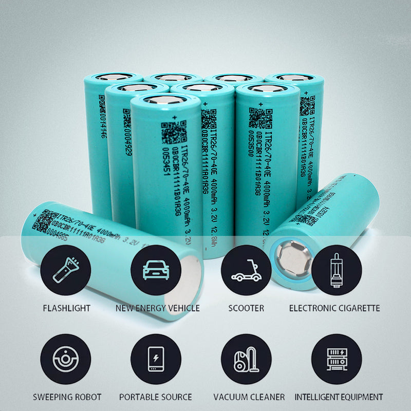 26700 3.2V 4000mAh Lifepo4 Rechargeable Battery  For DIY 12V Battery Pack Flashlight  Golf Carts Home Appliances