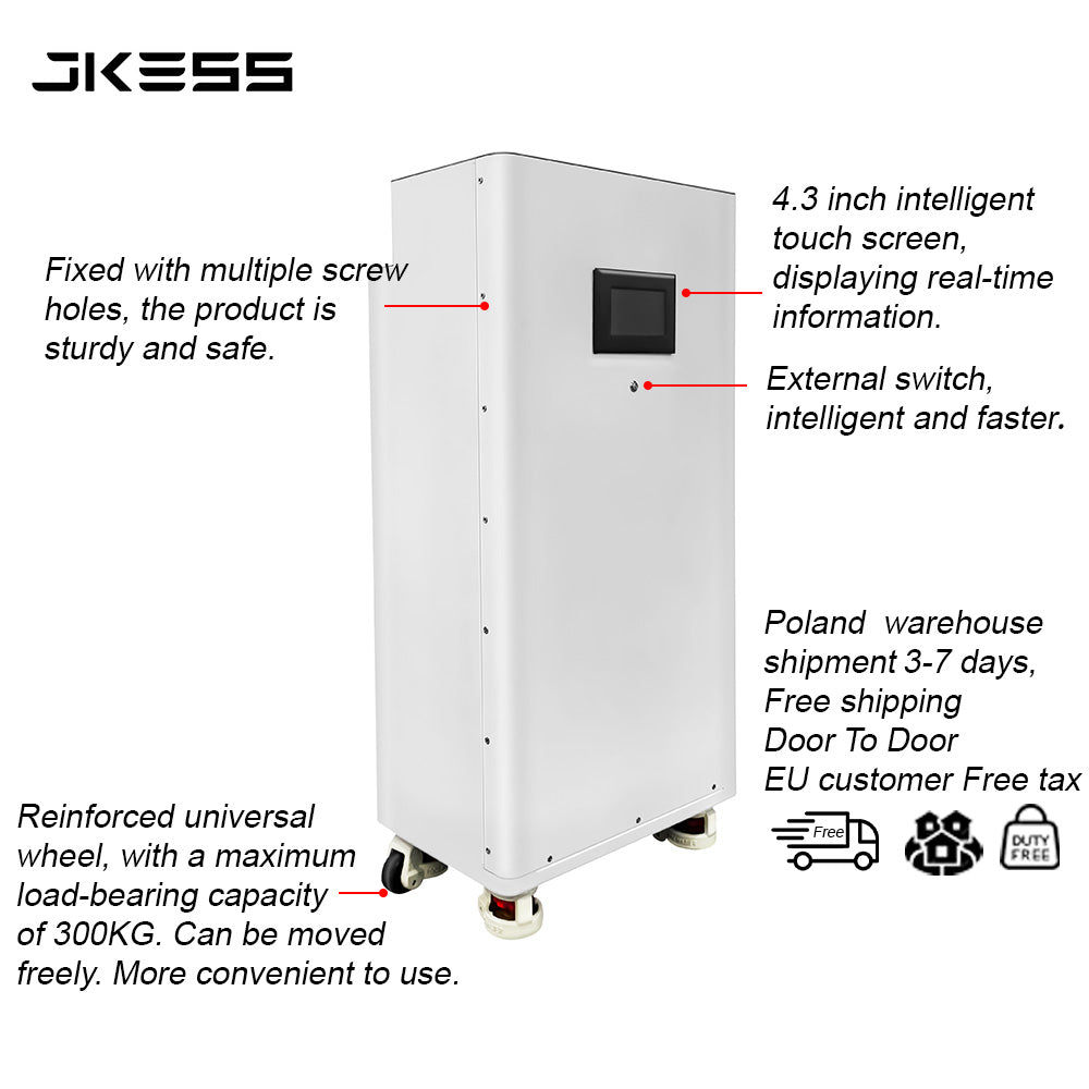 JK ESS 48V Lifepo4 DIY Battery Box with Jk Bms 200A V19 V15  Vertical Diy Battery case 280Ah 314Ah 51.2V 15Kwh 16Kwh