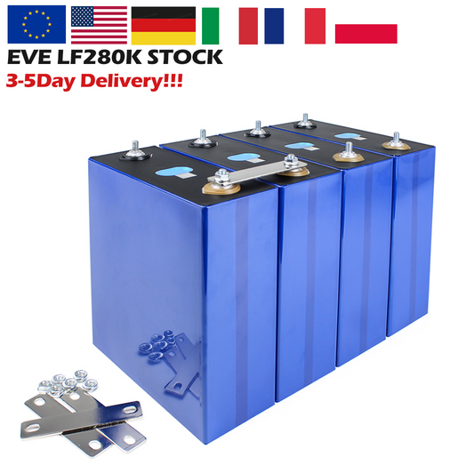 3-5 Days Fast Delivery Lifepo4 EVE LF280K V3 LFP 3.2V 280Ah Battery 8000+Cycle life Rechargeable Cell For DIY 12V 24V 48V Pack Solar Energy Storage