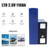 Grade A+ Yinlong 2.3V 110Ah LTO Battery Prismatic Battery 20000+ Cycle Life For Solar System, RV