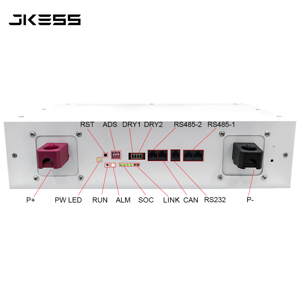 EU STOCK JK ESS 6R V19 48V 15kwh 16kwh DIY Battery Box  Bluetooth 200A BMS For 280-304-314 Battery pack Free Shipping