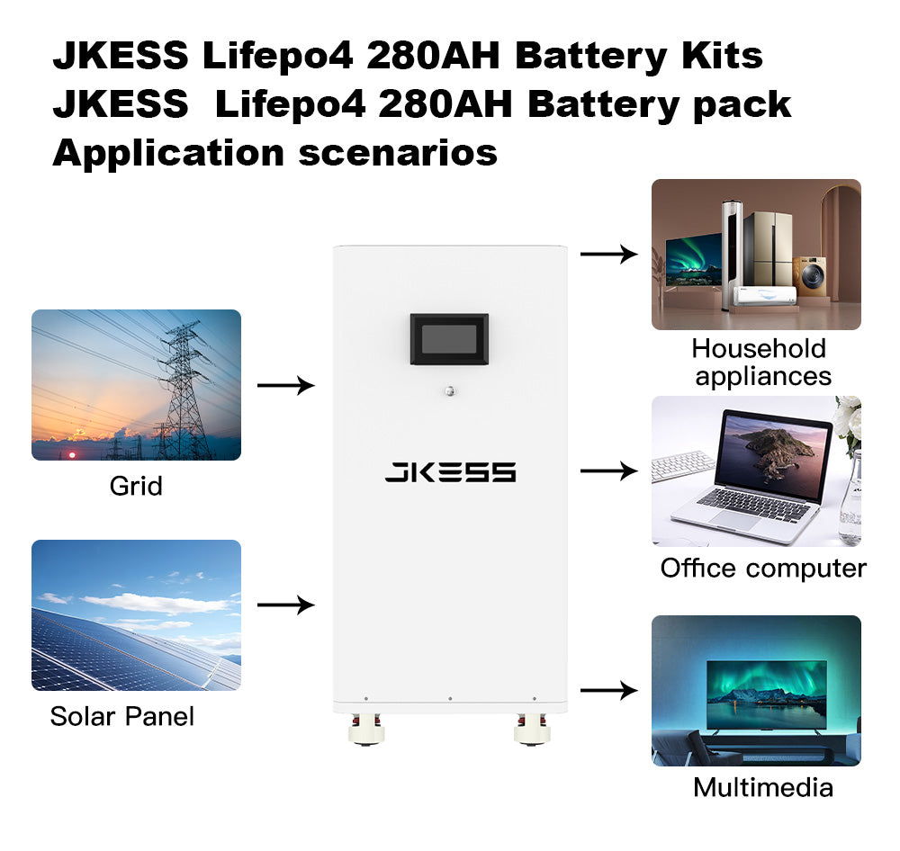 JK ESS 48V Lifepo4 DIY Battery Box with Jk Bms 200A V19 V15  Vertical Diy Battery case 280Ah 314Ah 51.2V 15Kwh 16Kwh