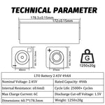 HAKADI Grade A 2.3V 49Ah LTO Battery Prismatic Cells 25000+ Cycle Life For Solar System, RV