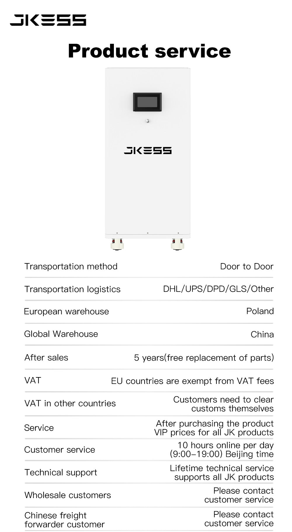 EU STOCK JK ESS 6R V19 48V 15kwh 16kwh DIY Battery Box  Bluetooth 200A BMS For 280-304-314 Battery pack Free Shipping