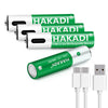 HAKADI AAA 1.5V 1200mWh Rechargeable Lithium Batteries 4 PCS+1 Type-C Line Per Set For Remote Control Mouse Toy