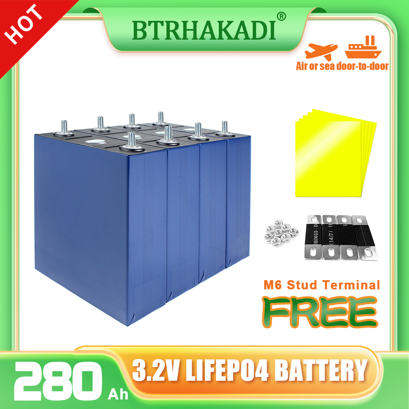 EU Stock LiFePO4 CALB 3.2V 280Ah Grade A Battery Cell 9000+Cycle life Rechargeable For Solar Energy System Boat Power Supply