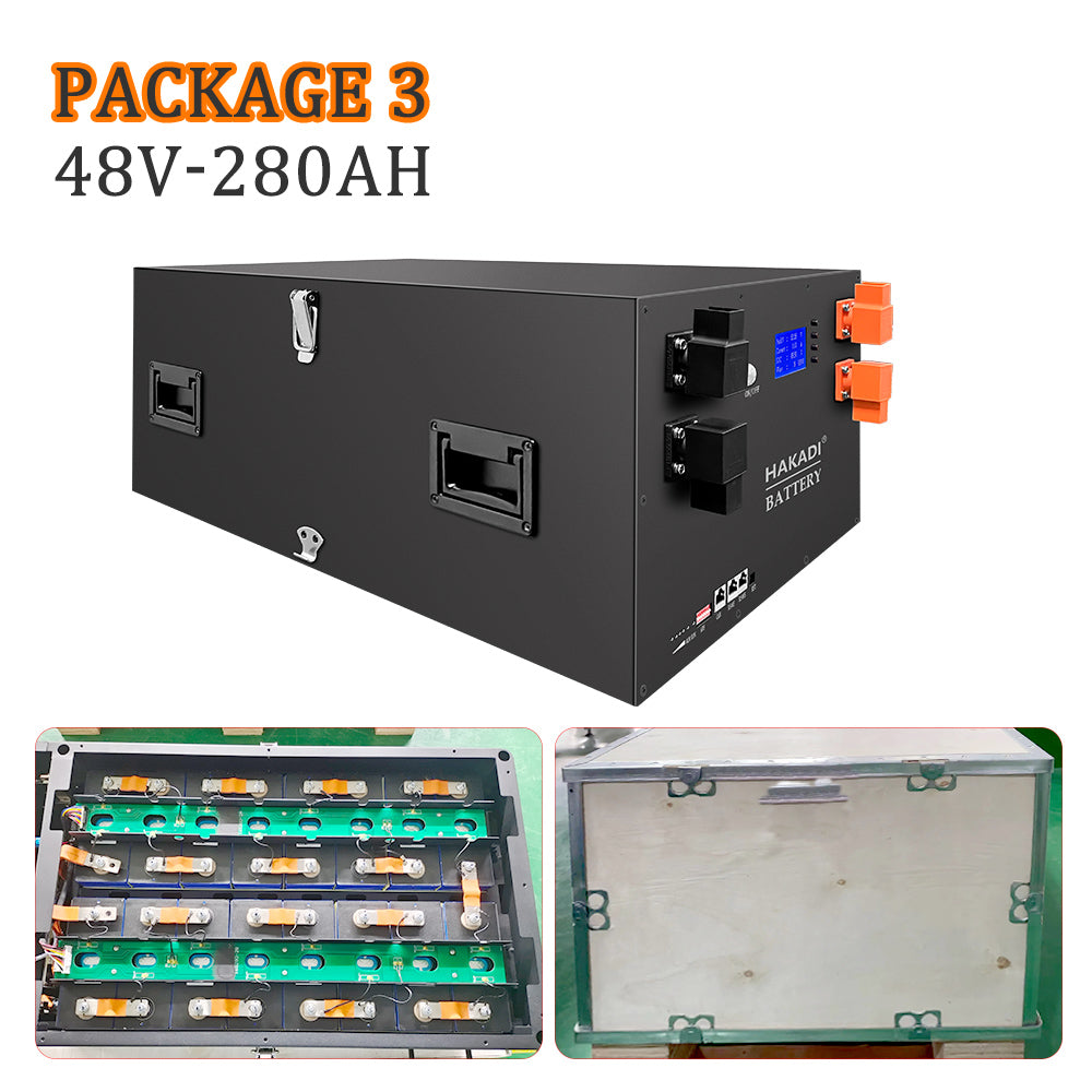 EU STOCK HAKADI 48V-51.2V 16S DIY Battery BOX For LiFePO4 280Ah/302Ah Cell With Bluetooth 200A Seplos BMS