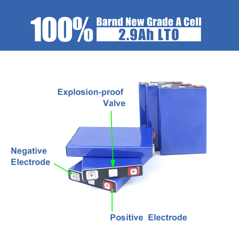 SCIB Battery 2.3V 2.9Ah LTO battery Cell Cycle life 25000+ low temperature discharge Rechargeable For carts RV EV Caravan