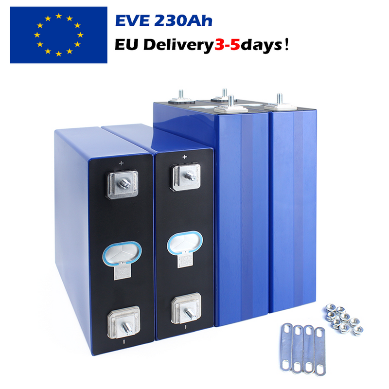 EU STOCK ! EVE 3.2V 230Ah Brand New LiFePO4 Battery Cell Cycle life 6000+Rechargeable for energy storage EU Area Free Shiping.