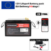 EU Stock ! HAKADI 12V 170Ah Lifepo4 Rechargeable Battery Pack With BMS and 14.6V 10A charger For Solar System RV Boat Fish Finder