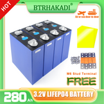 EU STOCK Lifepo4 EVE LF280K V3 LFP 3.2V 280Ah Battery 9000+Cycle life Rechargeable Cell For DIY 12V 24V 48V Pack Solar Energy Storage