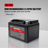 HAKADI 12V 12Ah Lifepo4 Rechargeable Battery Pack For 125CC-200CC Motorcycle Start Power With 14.6V 2A Charger