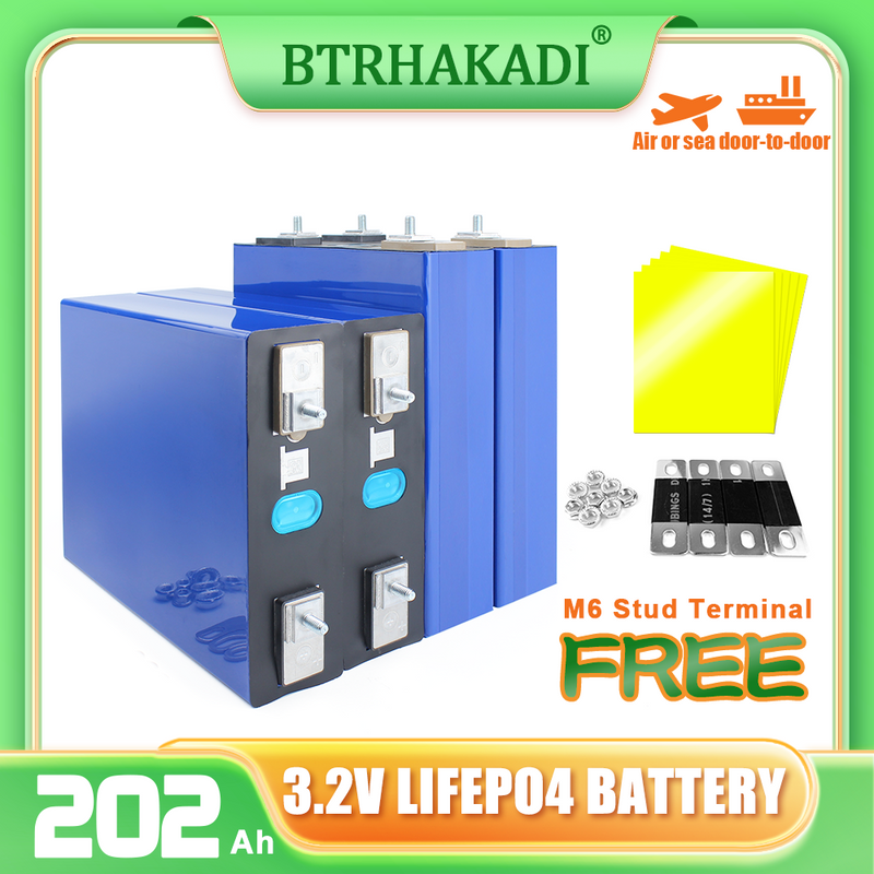Lishen 3.2V 202Ah Grade A Lifepo4 Rechargeable Battery 3500+Cycle life For DIY 12V 24V 36V 48V Solar Energy Storage System EV RV Boat