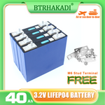 Lishen 3.2V 40Ah 4PCS LiFePO4 Battery Cell 5000+Cycle life Rechargeable For RV EV Scooter Solar System