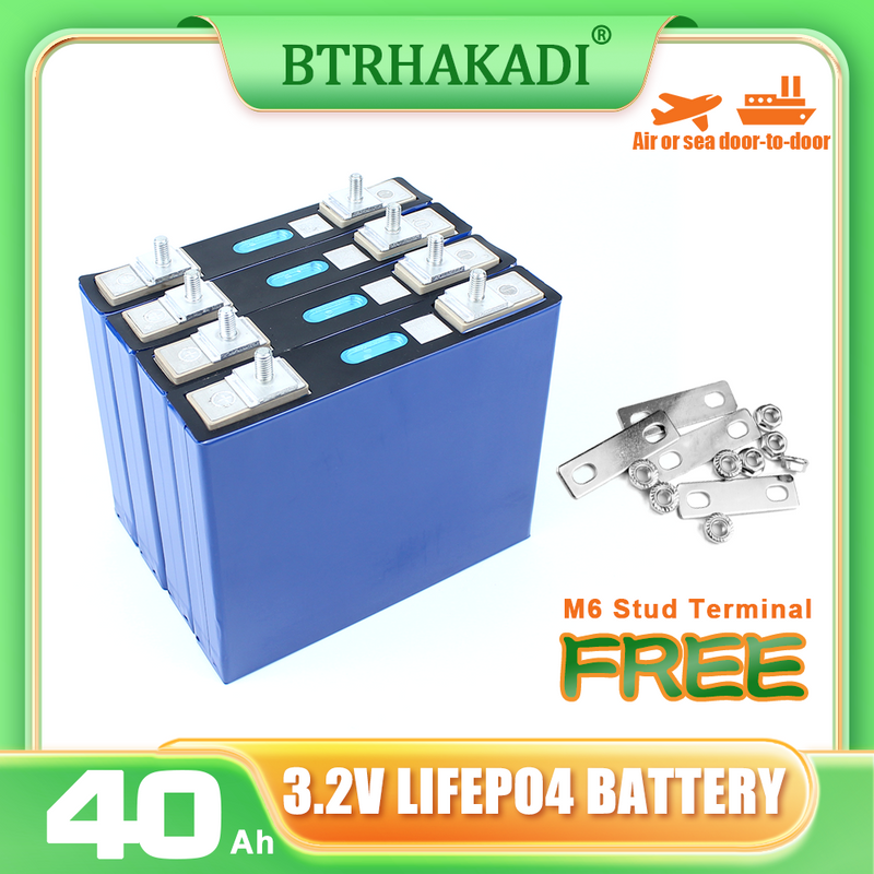 Lishen 3.2V 40Ah 4PCS LiFePO4 Battery Cell 5000+Cycle life Rechargeable For RV EV Scooter Solar System