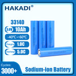 HAKADI Sodium ion Battery 33140 3V 10Ah Na-ion Rechargeable Cell For cars RV EV electric bicycle