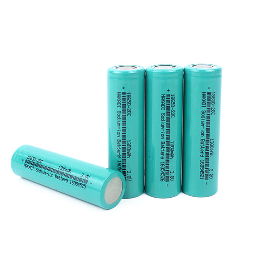 HAKADI Sodium-ion 18650 3V 1300mAh Cells Discharge 20C NA Battery Rechargeable For E-bike Power Tools DIY 12V 24V 48V 72V Battery Pack