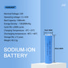HAKADI Sodium ion 18650 3V 1300mAh Battery Discharge 12C Na-ion Cells For E-bike Power Tools DIY 12V 24V 48V 72V Battery Pack