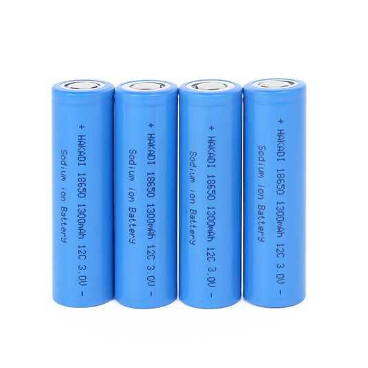 HAKADI Sodium ion 18650 3V 1300mAh Battery Discharge 12C Na-ion Cells For E-bike Power Tools DIY 12V 24V 48V 72V Battery Pack