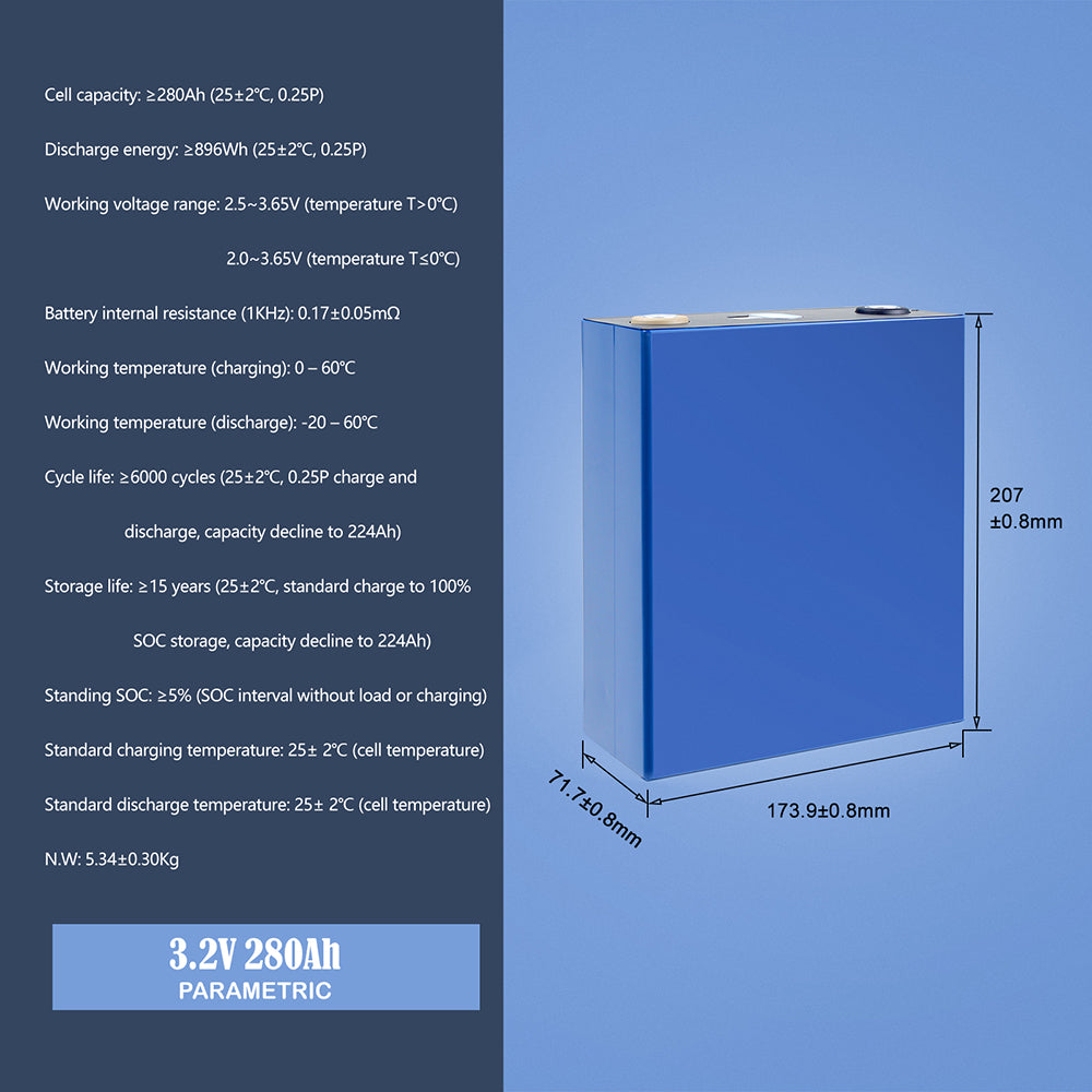 CATL 280Ah Grade A LiFePO4 Battery Cell Cycles Life 6000+ 4-16PCS For  DIY 12V 24V 48V Boat Solar System RV EV