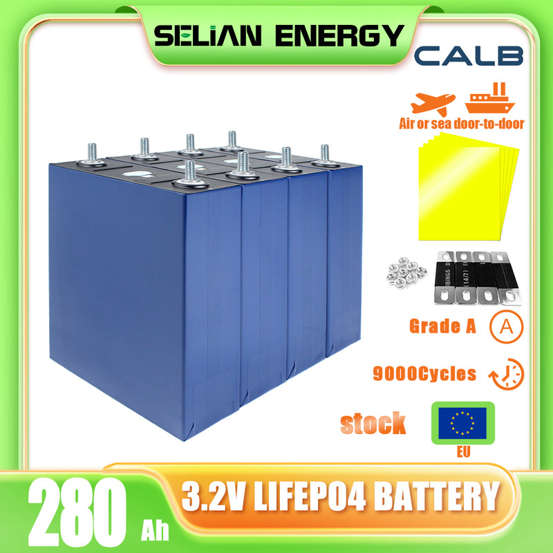 CALB L173F280A 3.2V 280Ah LiFePO4  Prismatic Grade A Cells 9000+ Cycles For Solar Energy System, RV, EV, PV