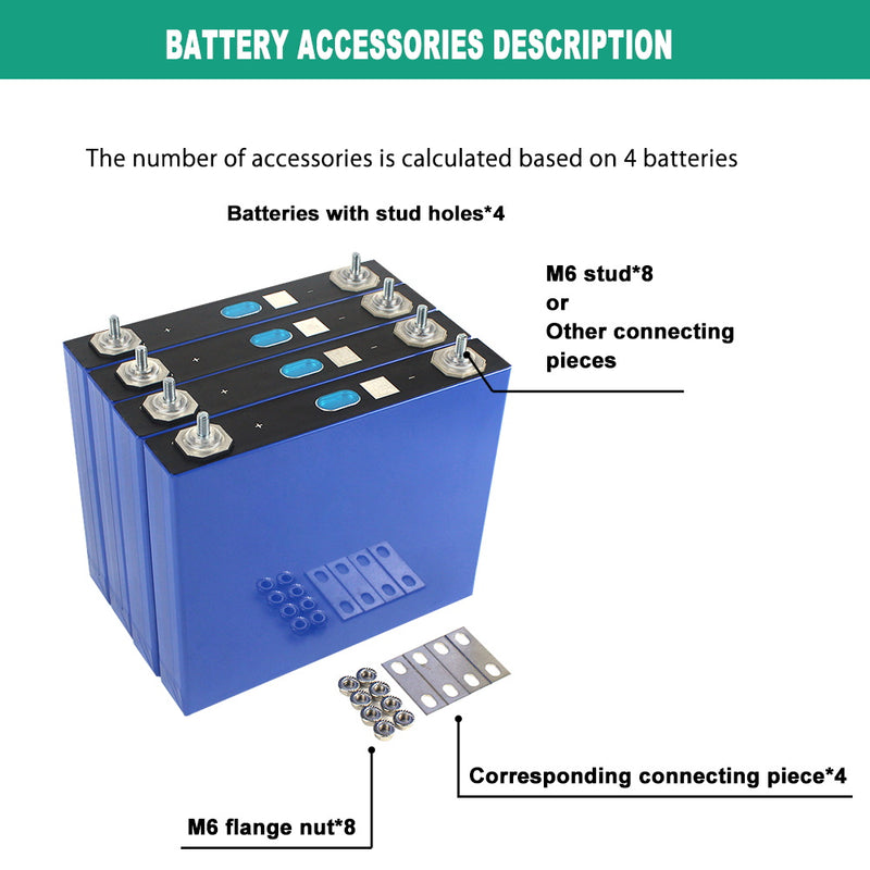 LiFePO4 EVE 3.2V 125Ah Battery Grade A Cells 4000+ Cycle Life For RV, EV, Solar,Diy Battery Pack