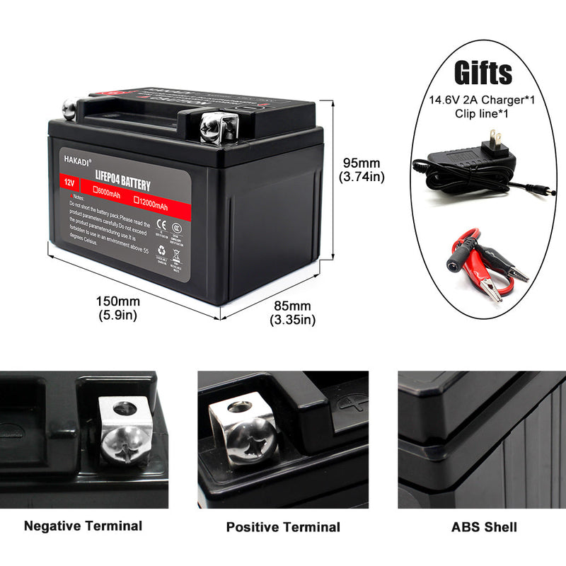 HAKADI Lifepo4 12V 200Ah Rechargeable Battery Pack With BMS 14.6V 20A –  SeLian Energy