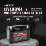 HAKADI Jump Starter 12V 12Ah Deep Cycle Lifepo4 12.8V Rechargeable Battery Pack For Motorcycle Starter Long Cycle Life