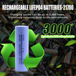 21700 Lifepo4 3.2V 3000mah LFP Rechargeable Battery cell For DIY 12V Battery Pack Flashlight remote control toy mini fan