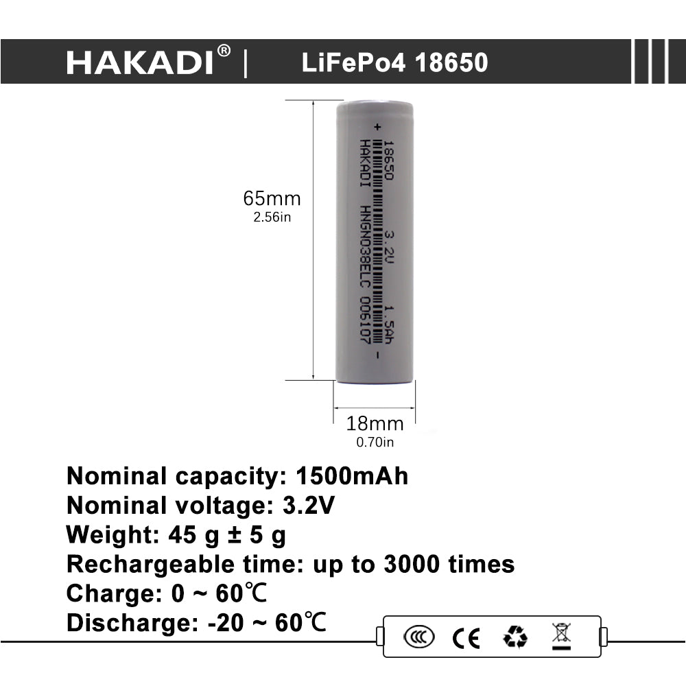 Free shiping 18650 Lifepo4 3.2V 1500mah Rechargeable LFP Deep Cycle Battery Cell For DIY 12V 24V pack for remote control toy mini fan