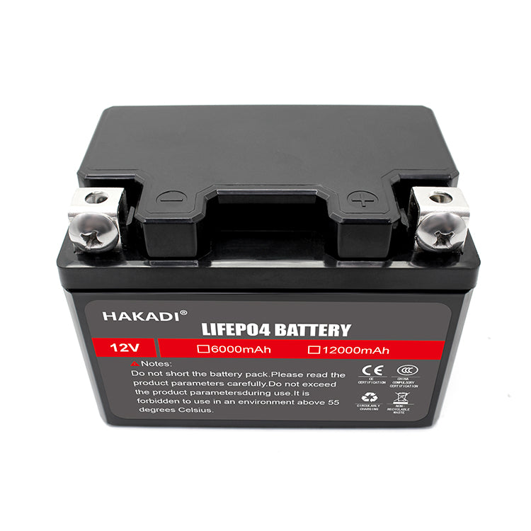 RU STOCK HKD-12V 6Ah Build-in normal BMS HAKADI Rechargeable LiFePO4 12V 6Ah Deep Cycle Battery Pack For Kid's Car Solar System Scooter